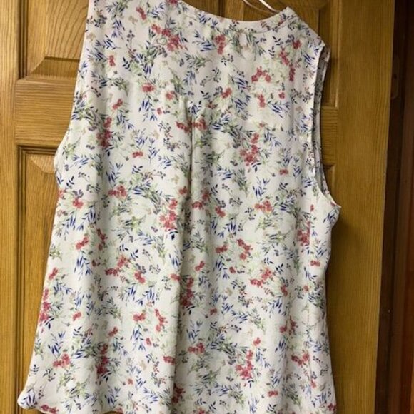 WOMENS SLEEVELESS SUMMER SHIRT ROSE + OLIVE 2X - Picture 4 of 4